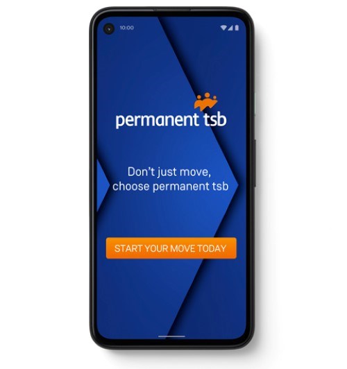 Mobile phone showing the permanent tsb mobile app on screen